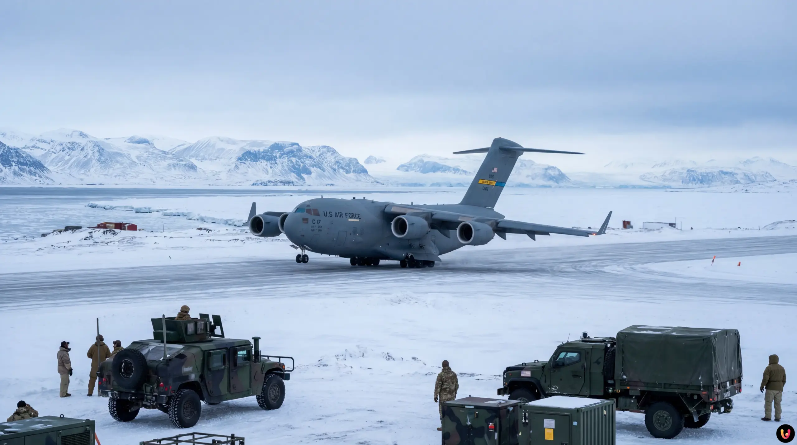 Avions militaires am&eacute;ricains sur la base de Pituffik au Groenland