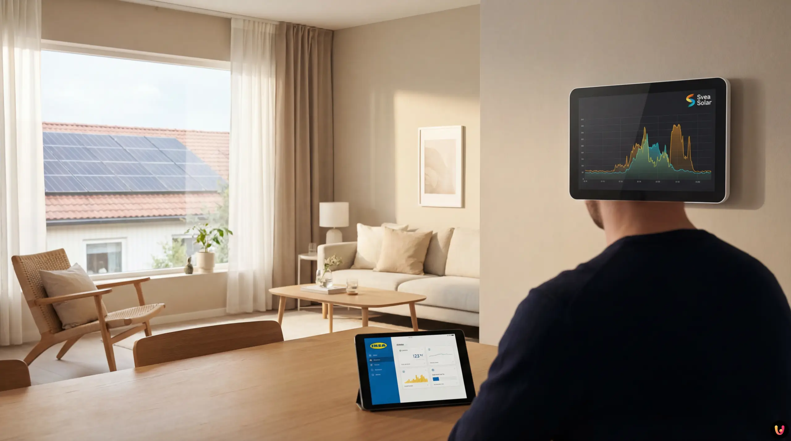 El logotipo de IKEA y las letras Svea Strom simbolizan la nueva tarifa energ&eacute;tica