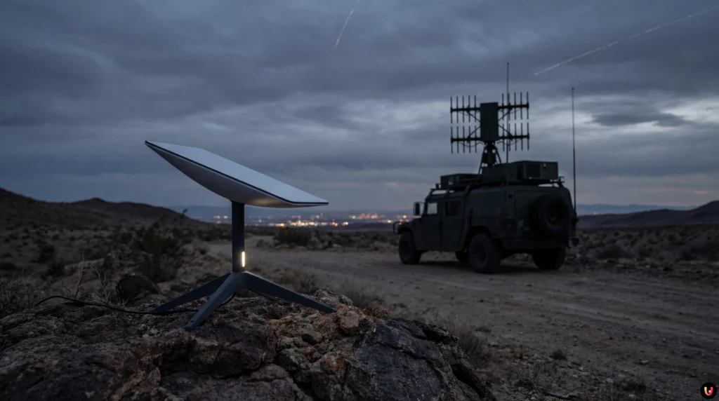 Iran contro Starlink: jammer militari e miliardi per oscurare il web Illustrazione del segnale Starlink bloccato da interferenze jammer sopra la mappa dell'Iran