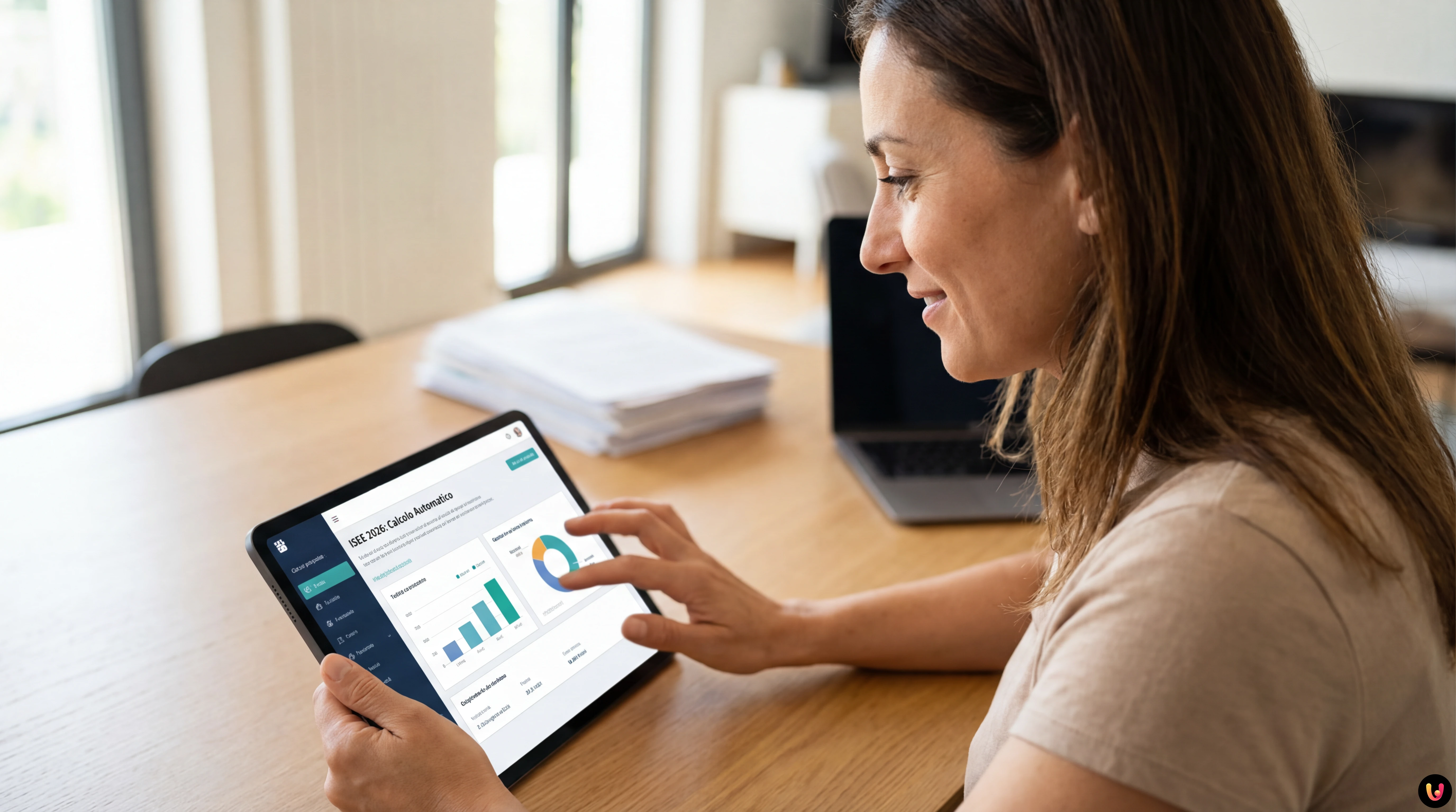 Illustrazione concettuale del nuovo ISEE 2026 automatico e semplificazione burocratica INPS