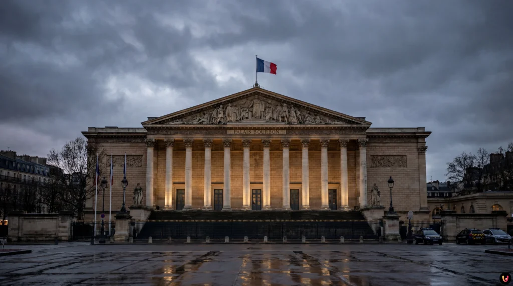 Il Primo Ministro francese S&eacute;bastien Lecornu durante un discorso ufficiale.