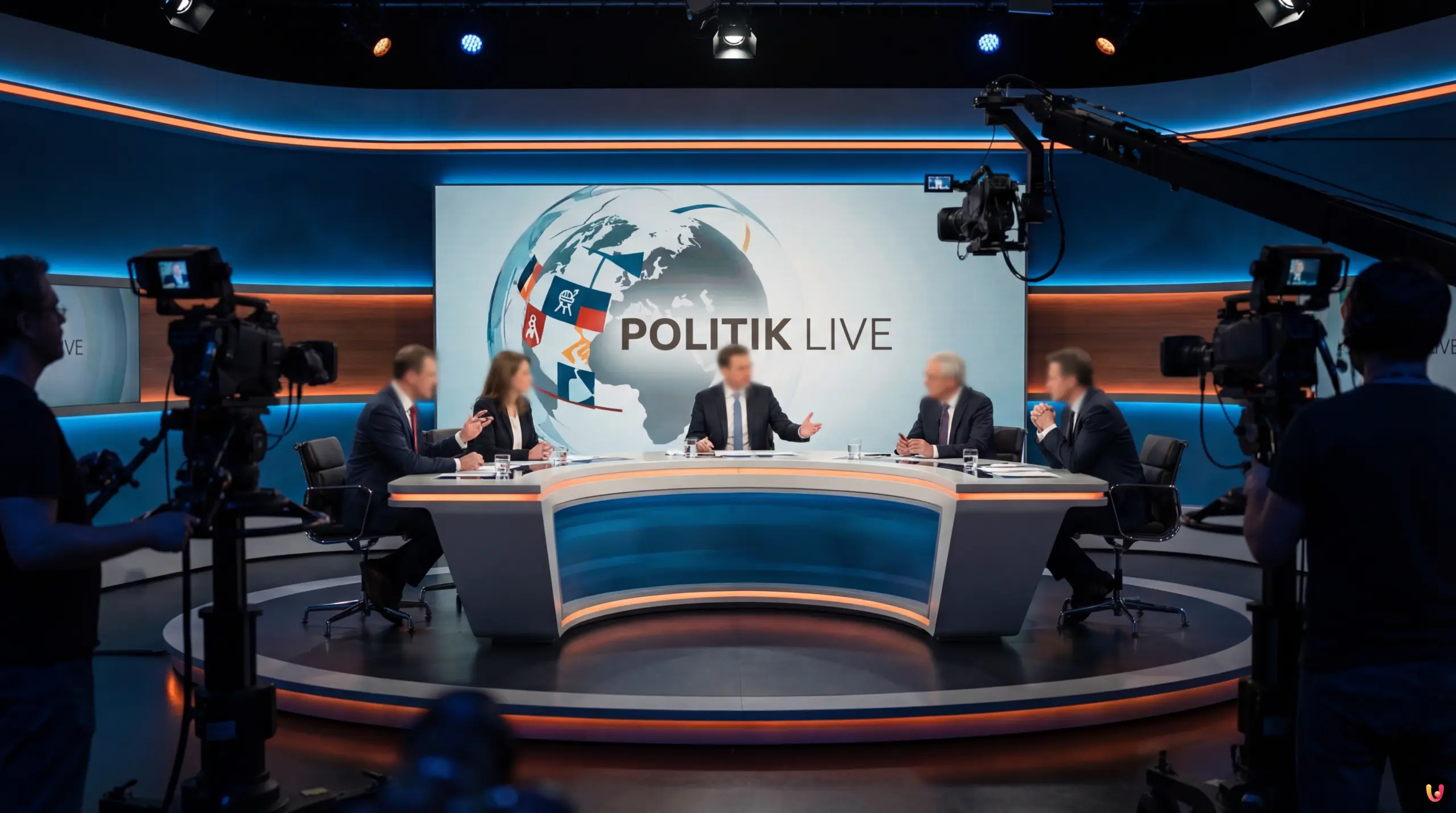 Sandra Maischberger im Talk mit Karl-Theodor zu Guttenberg und Peter Maffay.