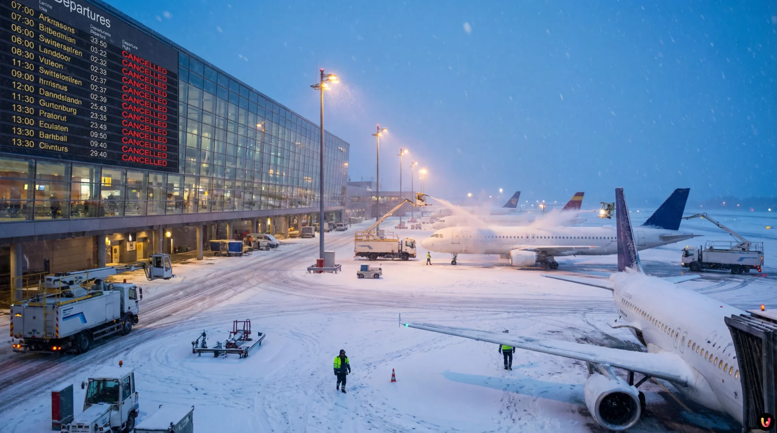 Maltempo Europa: ondata di gelo, voli cancellati e caos trasporti