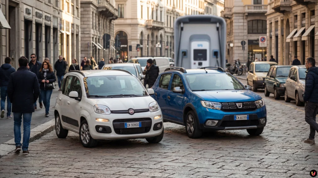 Fiat Panda Pandina in primo piano, l'auto pi&ugrave; venduta in Italia nel 2025