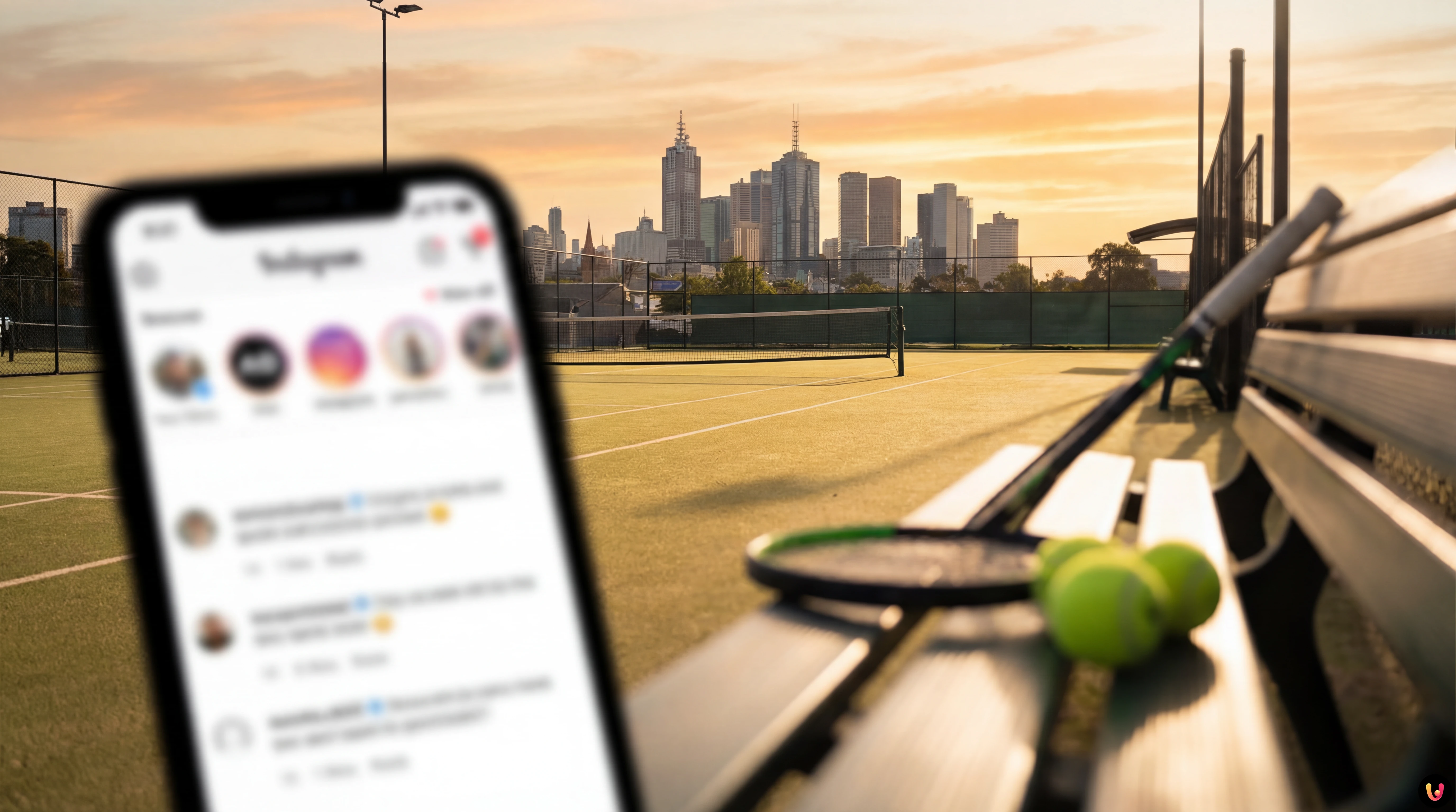 Morgan Riddle in completo celeste agli Australian Open 2026