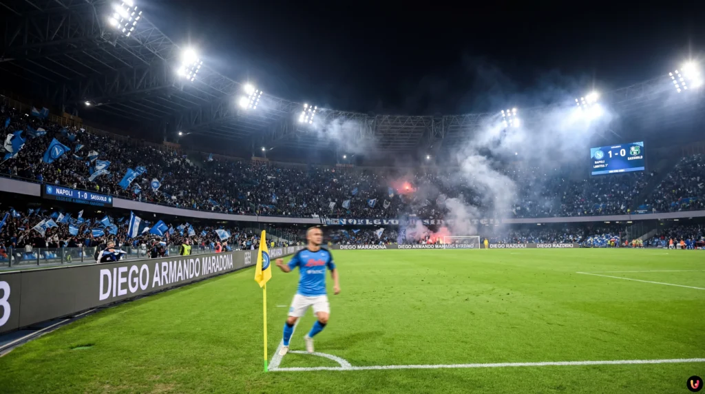 Napoli Eroico: Lobotka Piega il Sassuolo, Conte Resta in Scia all’Inter Stanislav Lobotka esulta dopo il gol in Napoli-Sassuolo allo stadio Maradona