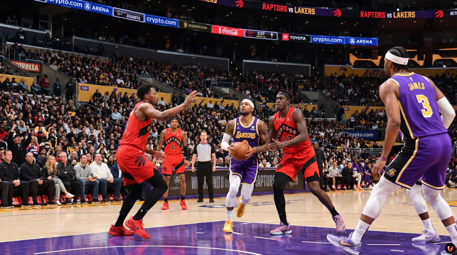 Match NBA : Raptors vs Lakers à la Crypto.com Arena NBA : Les Raptors de Toronto défient les Lakers à Los Angeles