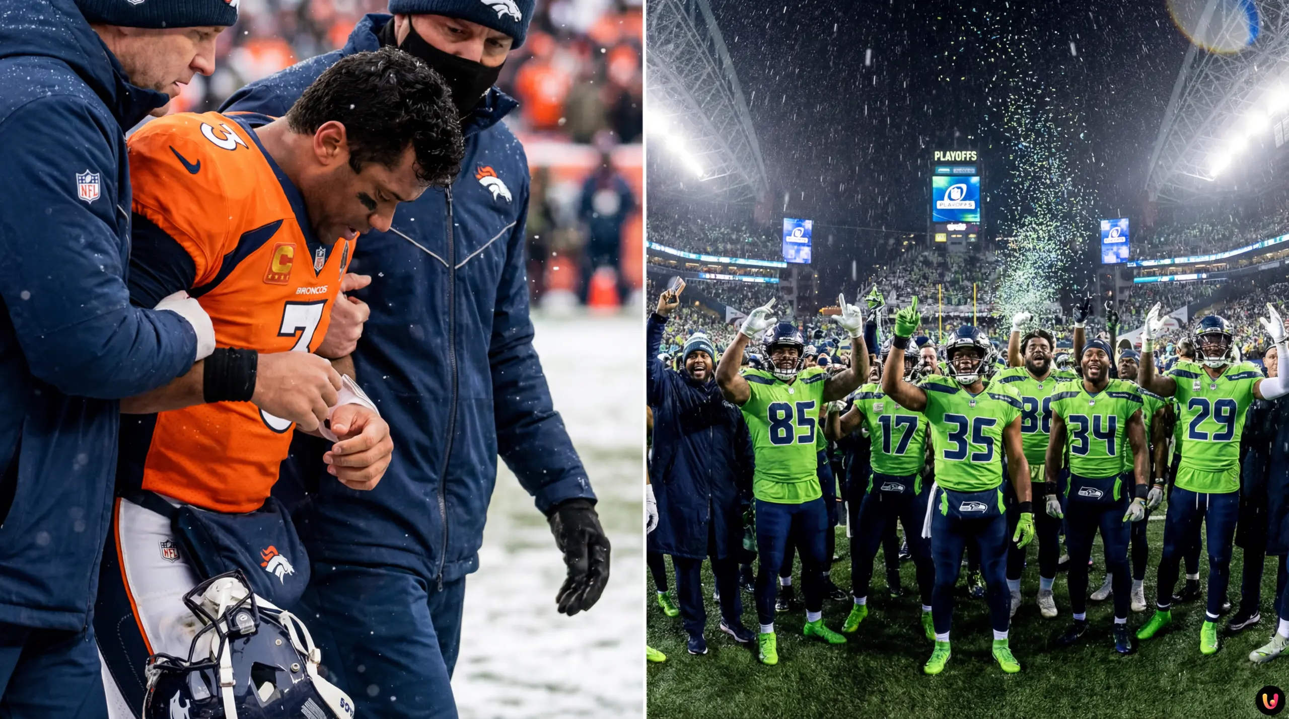 Quarterback Bo Nix des Denver Broncos en action lors des Playoffs NFL 2026