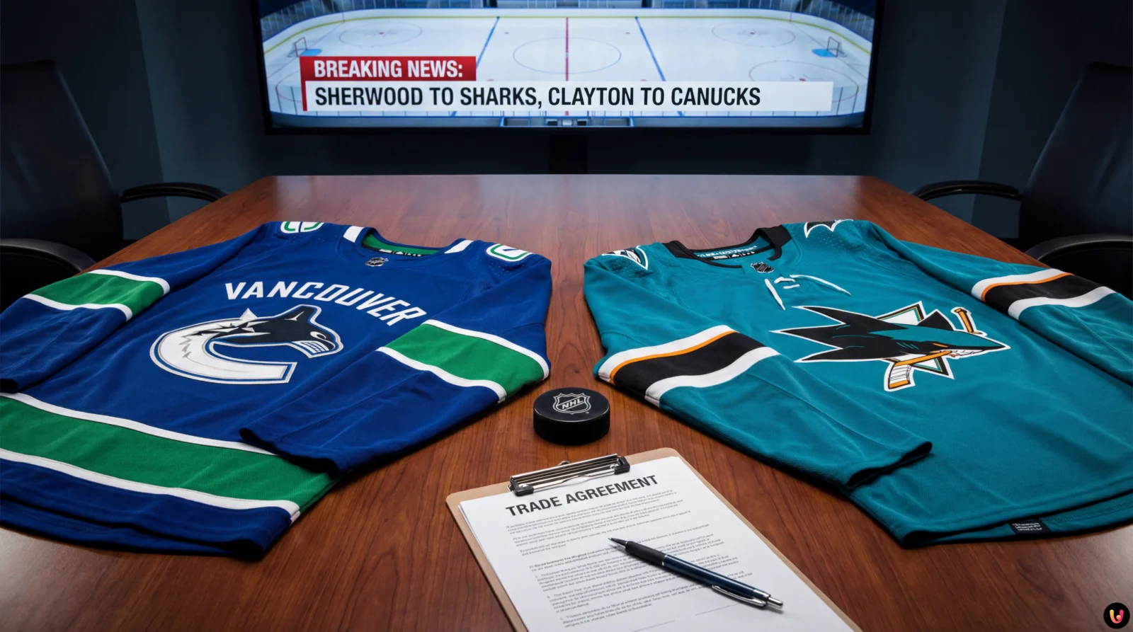 Échange NHL : Kiefer Sherwood passe aux Sharks NHL : Kiefer Sherwood échangé aux Sharks contre Cole Clayton