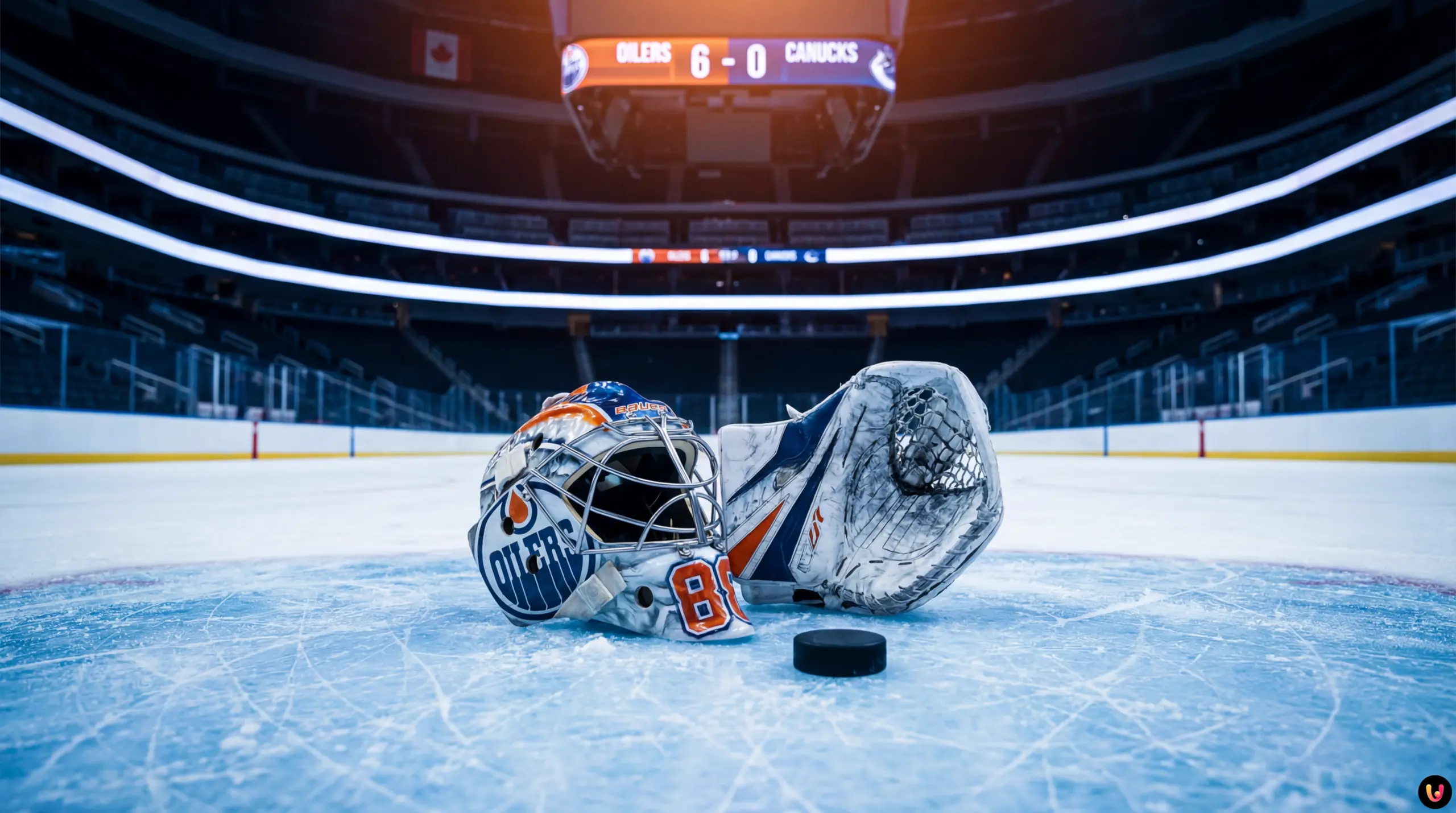 Victoire Oilers 6-0 Canucks : Jarry impérial Tristan Jarry devant le filet des Oilers lors du match contre Vancouver
