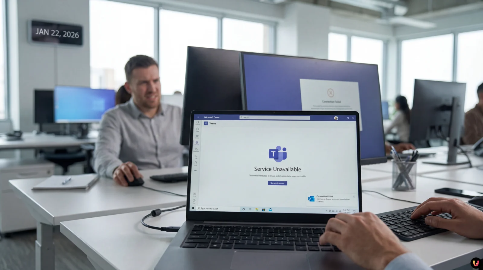 Panne Microsoft : Teams et Outlook hors service, des milliers d&rsquo;utilisateurs impact&eacute;s