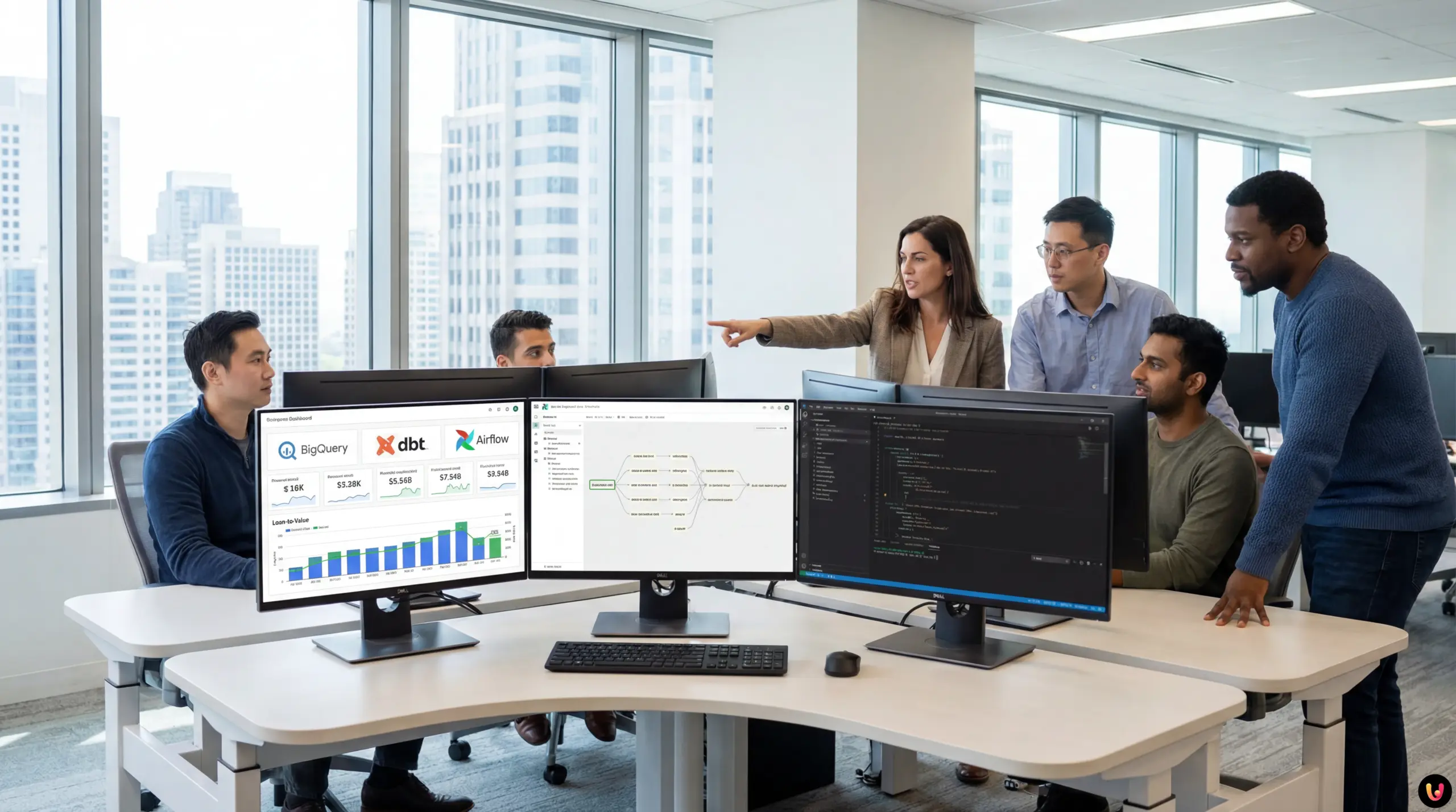 Diagrama de flujo de datos comparando arquitecturas ETL y ELT en entorno Fintech