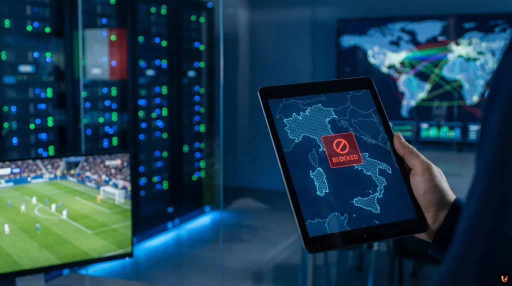 Illustration du conflit numérique entre Cloudflare et le système Piracy Shield italien