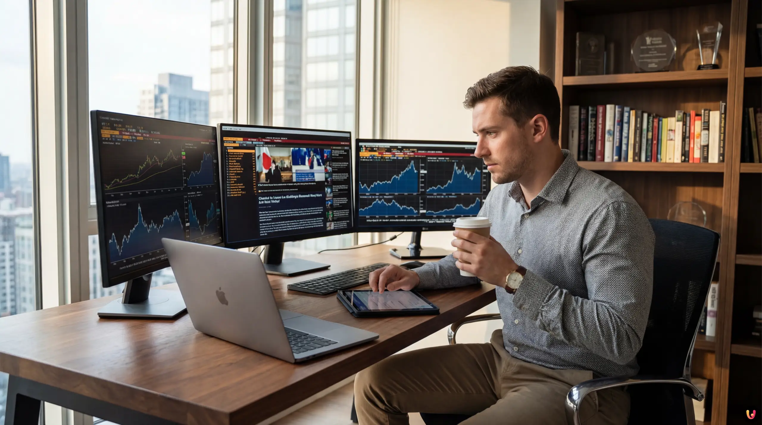 Interface de trading Polymarket affichant des courbes de probabilit&eacute;s