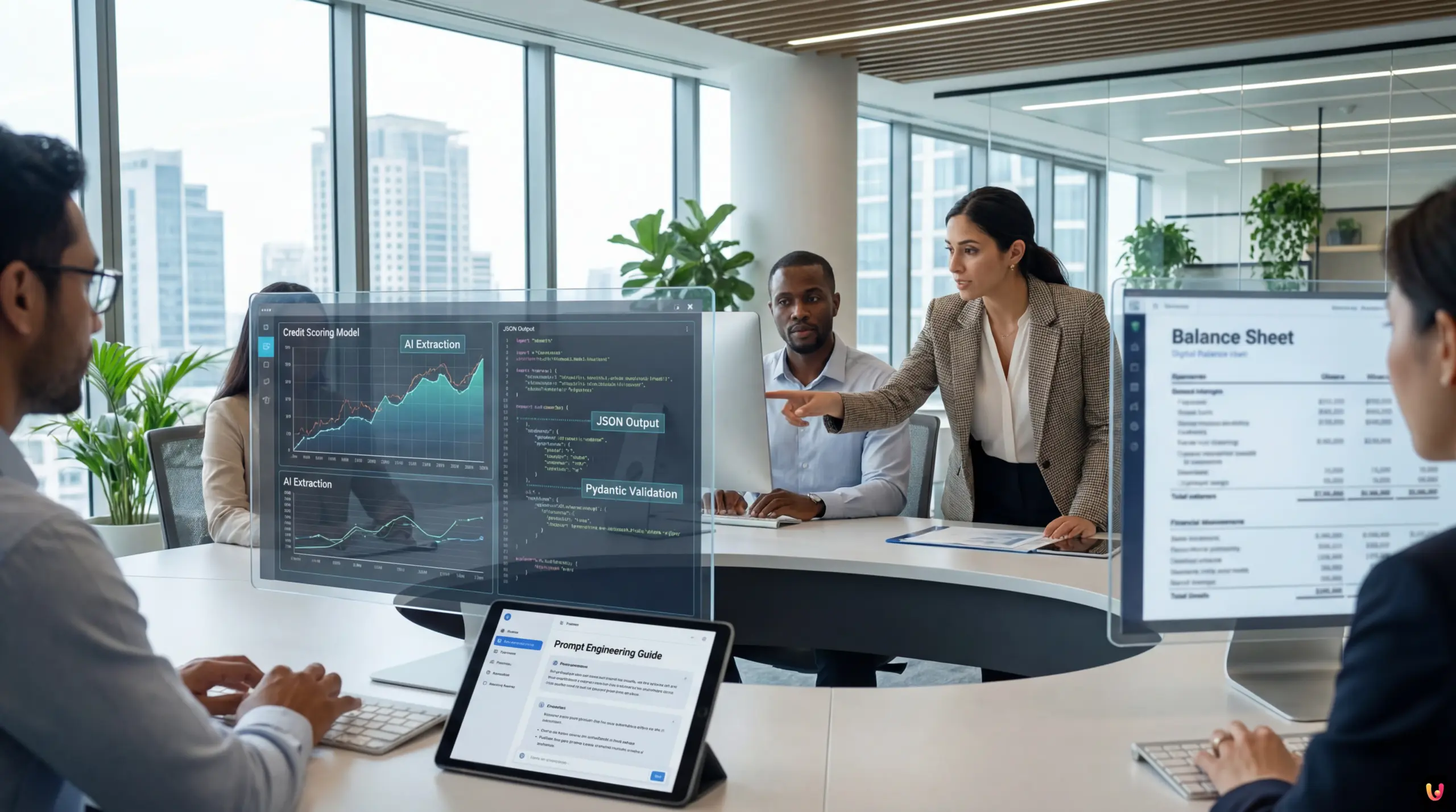 Sch&eacute;ma du pipeline d'extraction de donn&eacute;es financi&egrave;res par IA et prompt engineering.