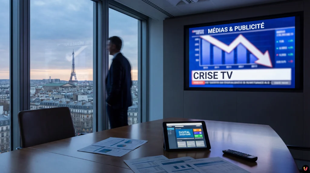 Logo Lidl sur un écran de télévision avec un marteau de justice symbolisant la réglementation