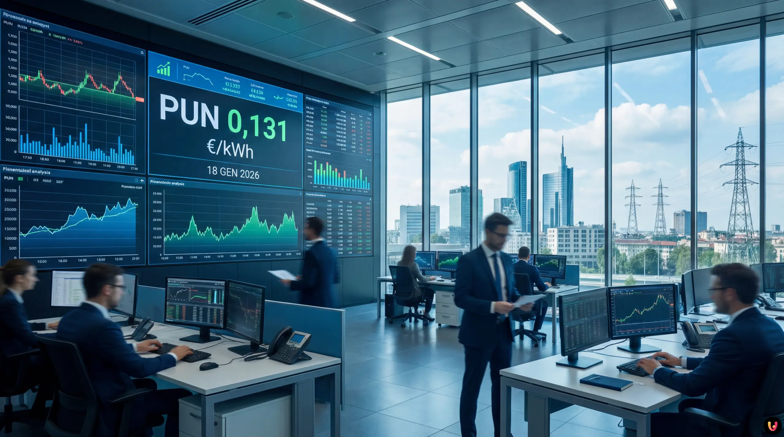 Prezzo PUN Elettricità 18 Gennaio 2026 Grafico andamento prezzo energia elettrica PUN del 18 gennaio 2026