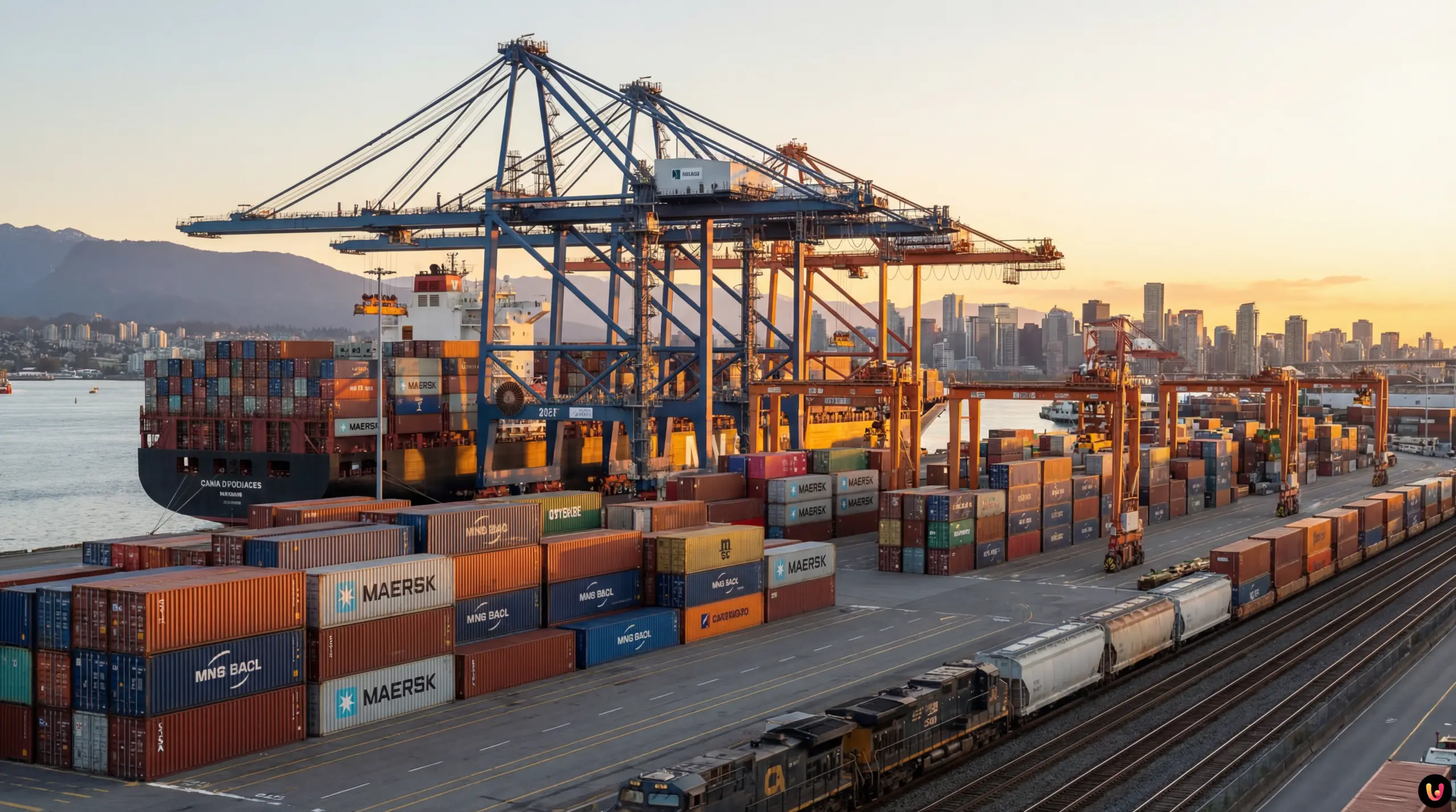 Canada Exports: Diversifying Beyond US Tariffs Shipping containers at a port representing Canadian global trade
