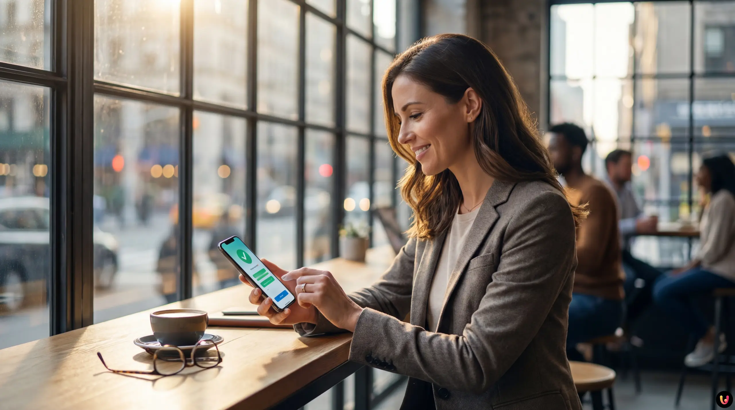 Grafici finanziari su smartphone per credito digitale e BNPL