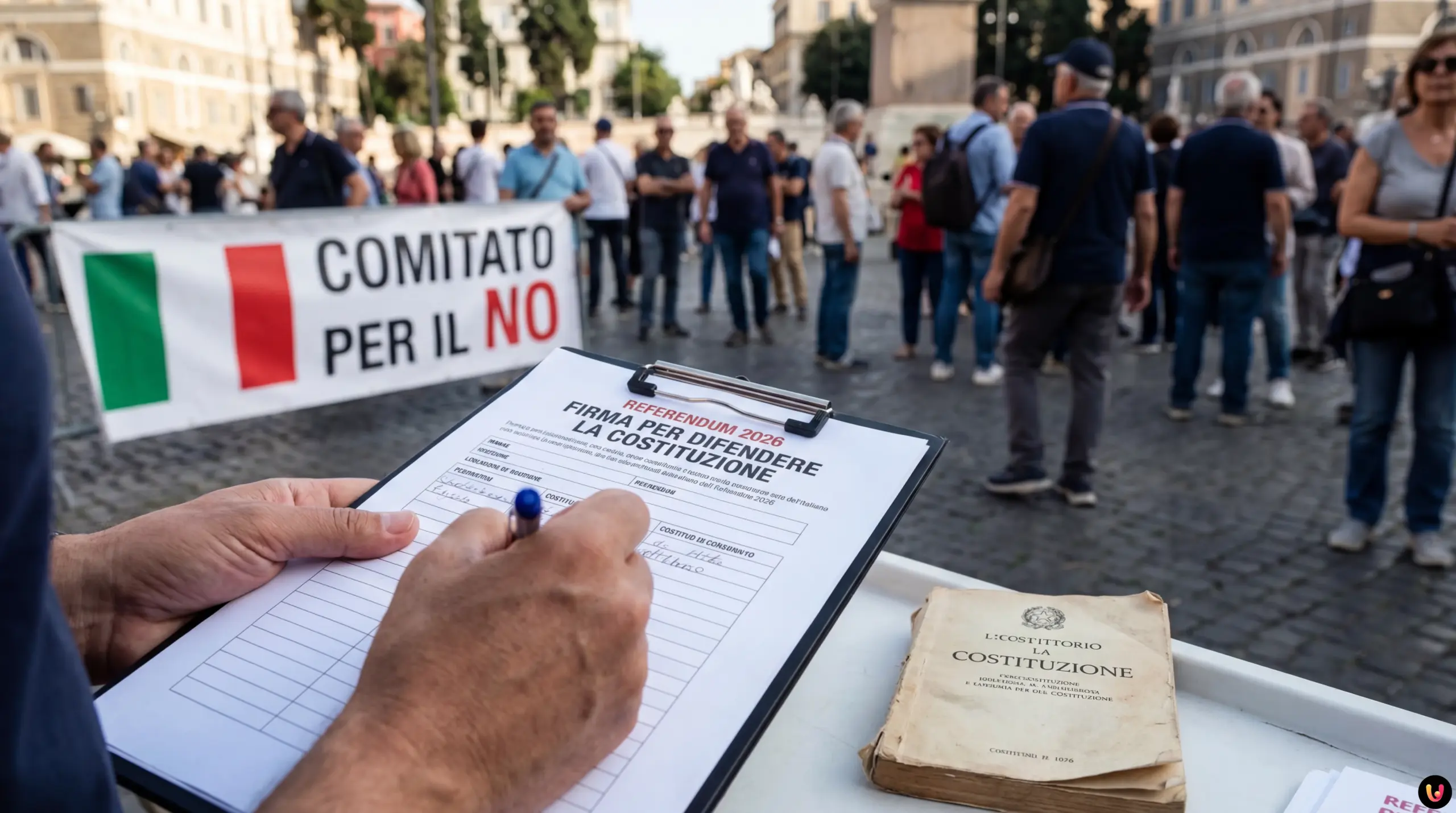 Raccolta firme No Premierato: Referendum 2026 Banchetto raccolta firme per il No al Referendum Costituzionale 2026