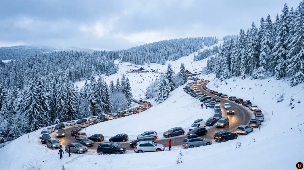 Ru&eacute;e vers le ski : 50cm de neige et stations satur&eacute;es dans les Vosges
