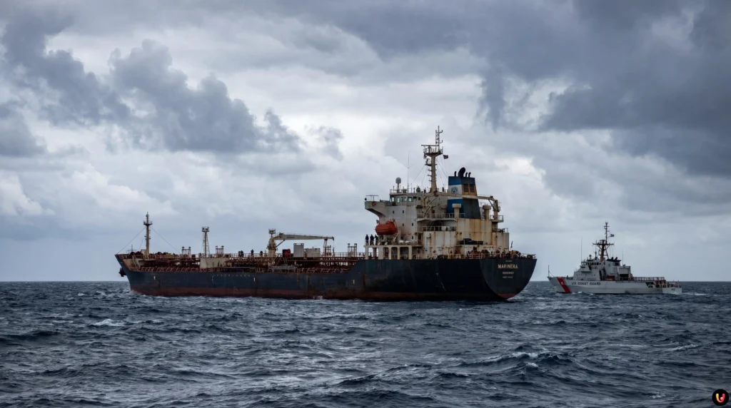 P&eacute;trolier Marinera en mer, saisi par les USA dans l'Atlantique Nord