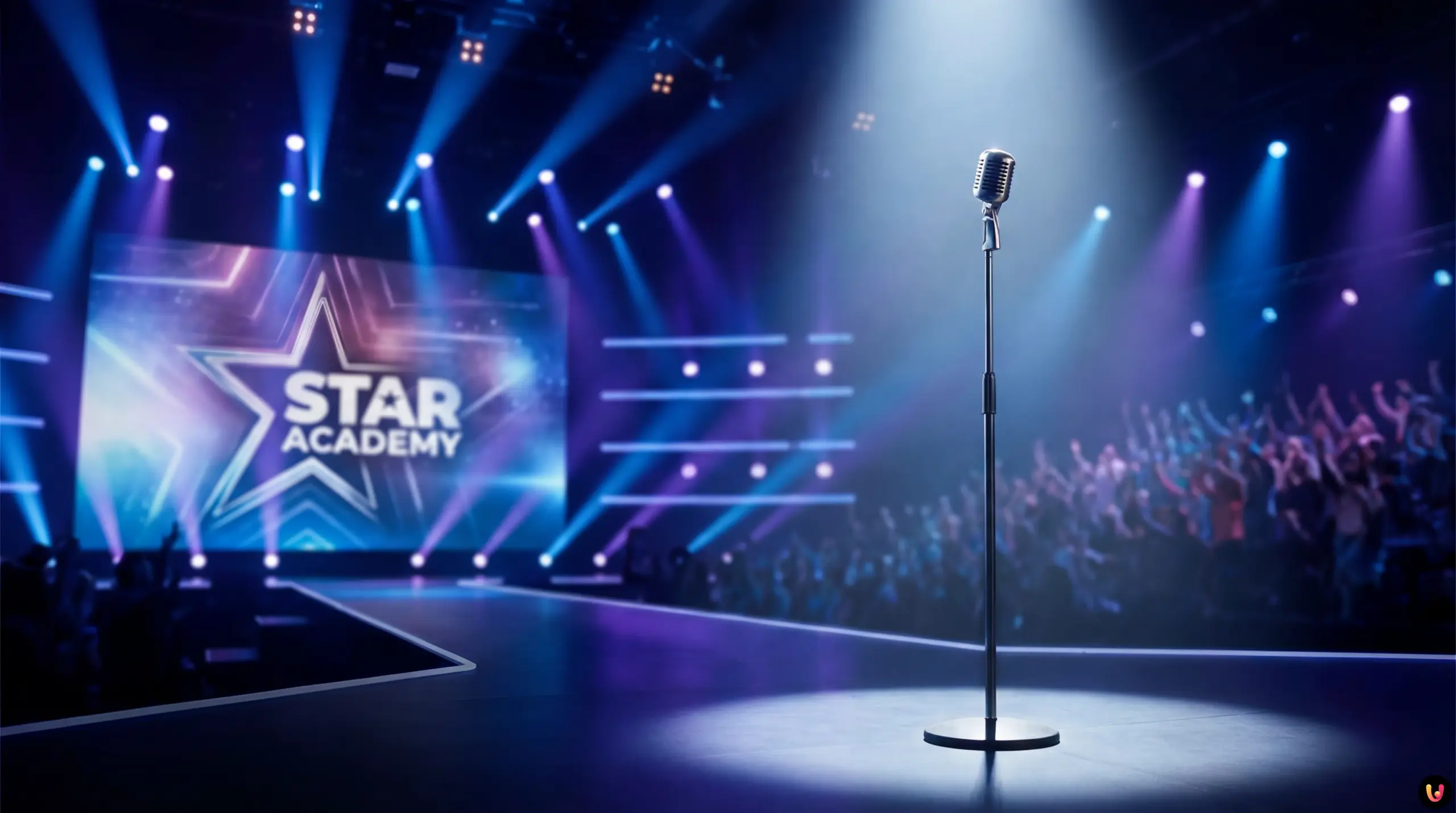 Marine vs Charles : Demi-finale Star Academy Marine et Charles sur le plateau de la Star Academy lors de la demi-finale.