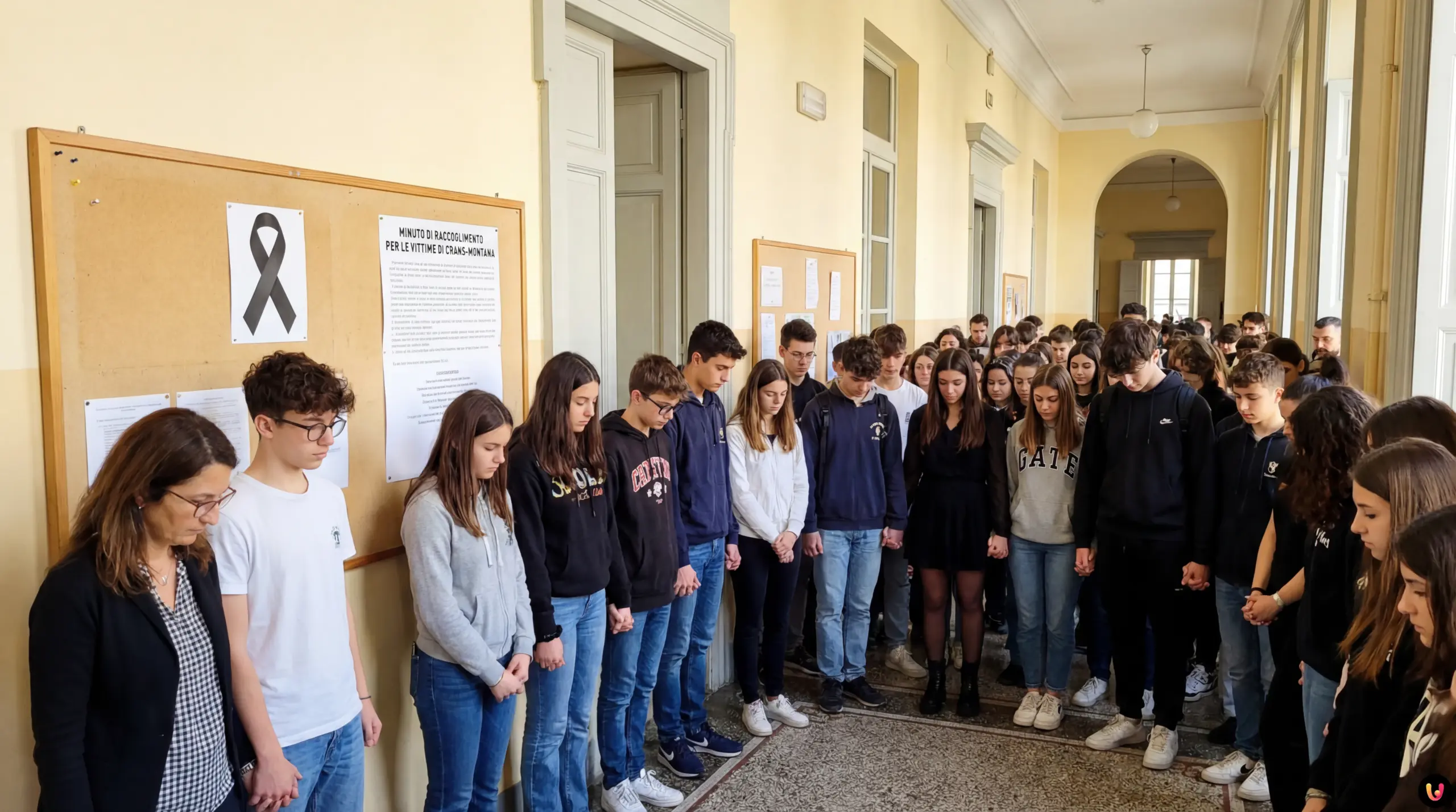 Studenti siciliani in raccoglimento per le vittime del rogo