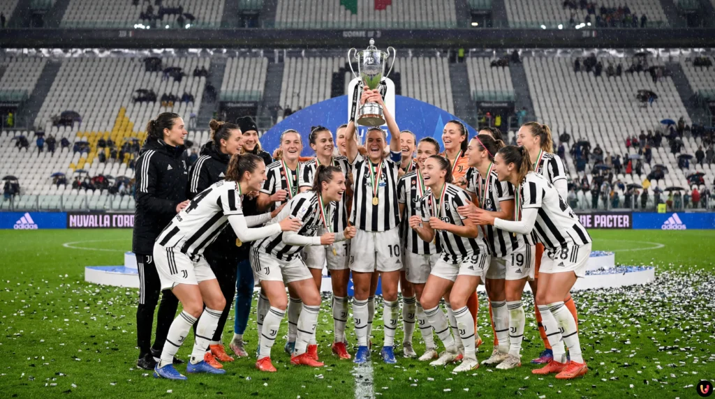Supercoppa Women: Juve infinita, Girelli stende la Roma al fotofinish Le giocatrici della Juventus Women festeggiano la vittoria della Supercoppa Italiana 2026