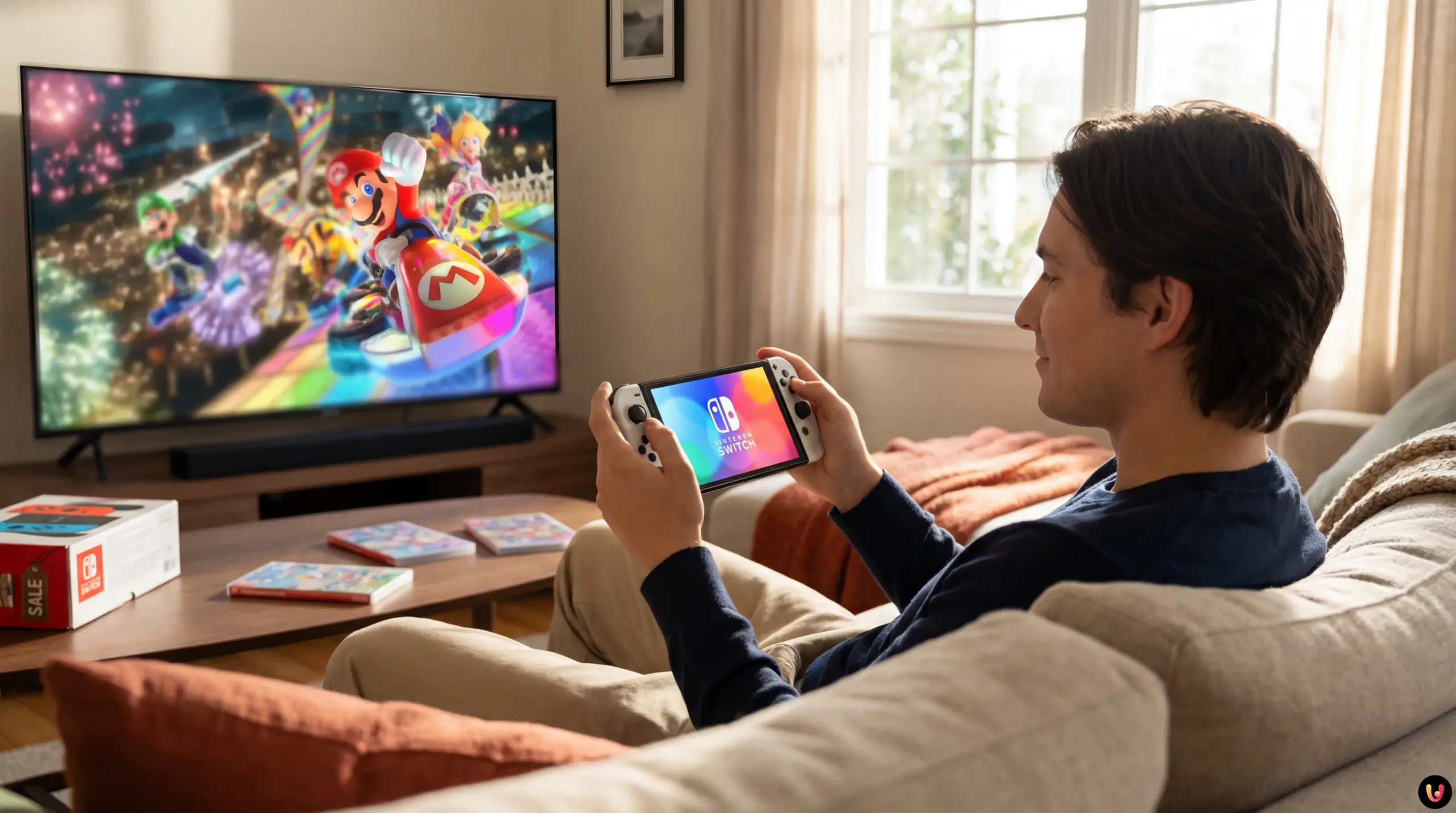 Nouvelle console Nintendo Switch 2 avec ses manettes Joy-Con