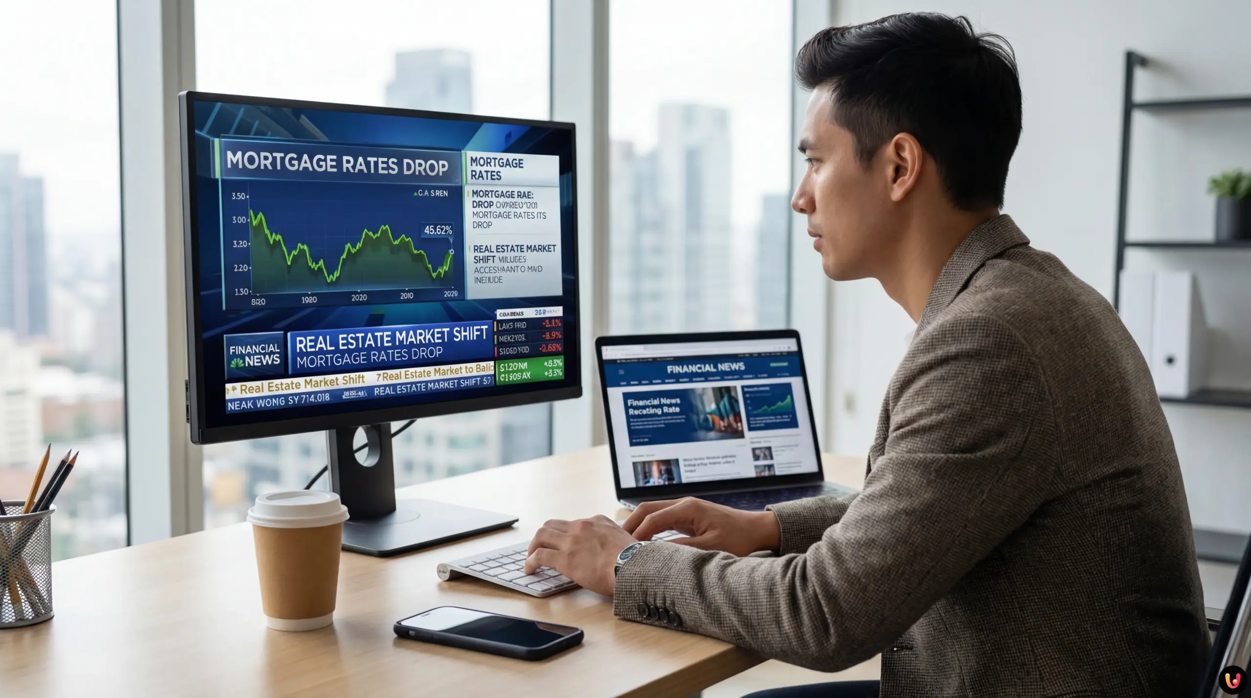 Baisse Taux Hypothécaires USA Janvier 2026 Graphique courbe descendante taux immobilier américain janvier 2026