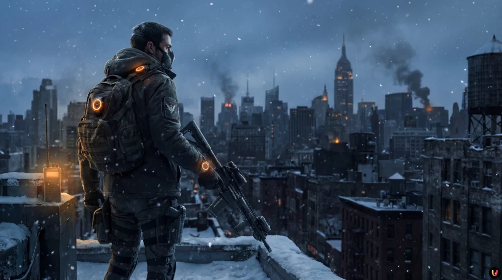 Concept art di The Division 3 con agenti in scenario urbano post-apocalittico