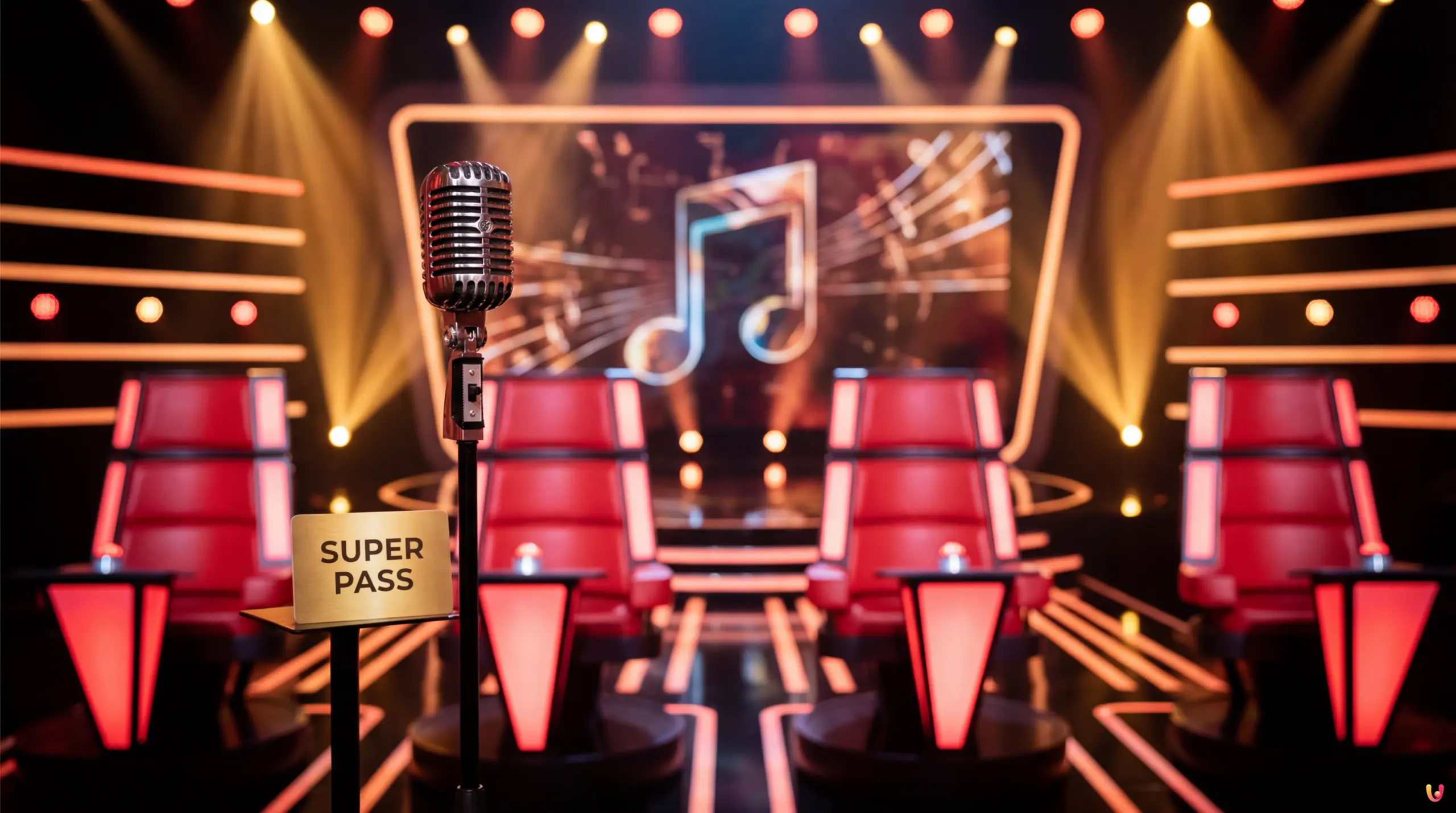 Arisa sorridente sulla poltrona rossa durante le Blind Auditions di The Voice Kids 2026