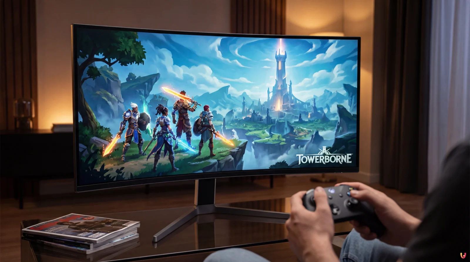 Offizielles Key Art von Towerborne, Action-RPG von Stoic, das für PS5 und Xbox erscheint