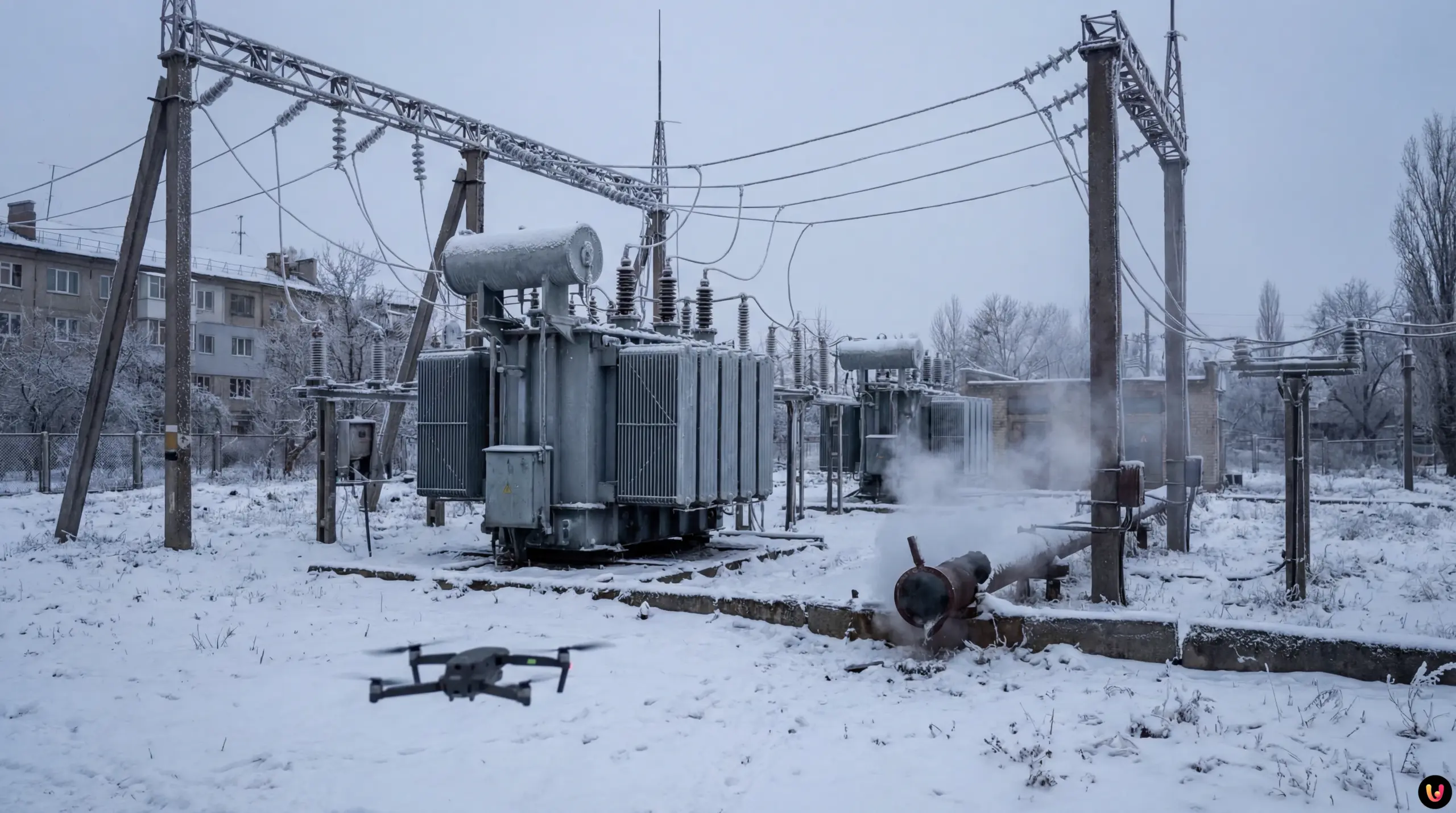 Volodymyr Zelensky durante un discorso sull'offensiva invernale russa in Ucraina