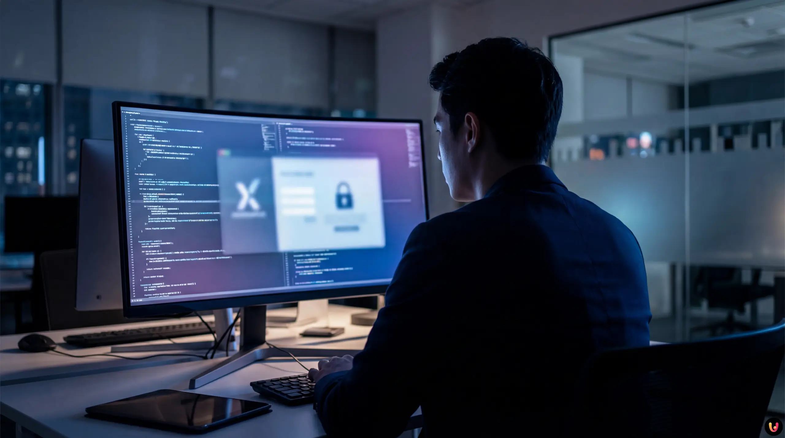 Logo X e interfaccia AI Grok su sfondo digitale che rappresenta il blocco dei contenuti