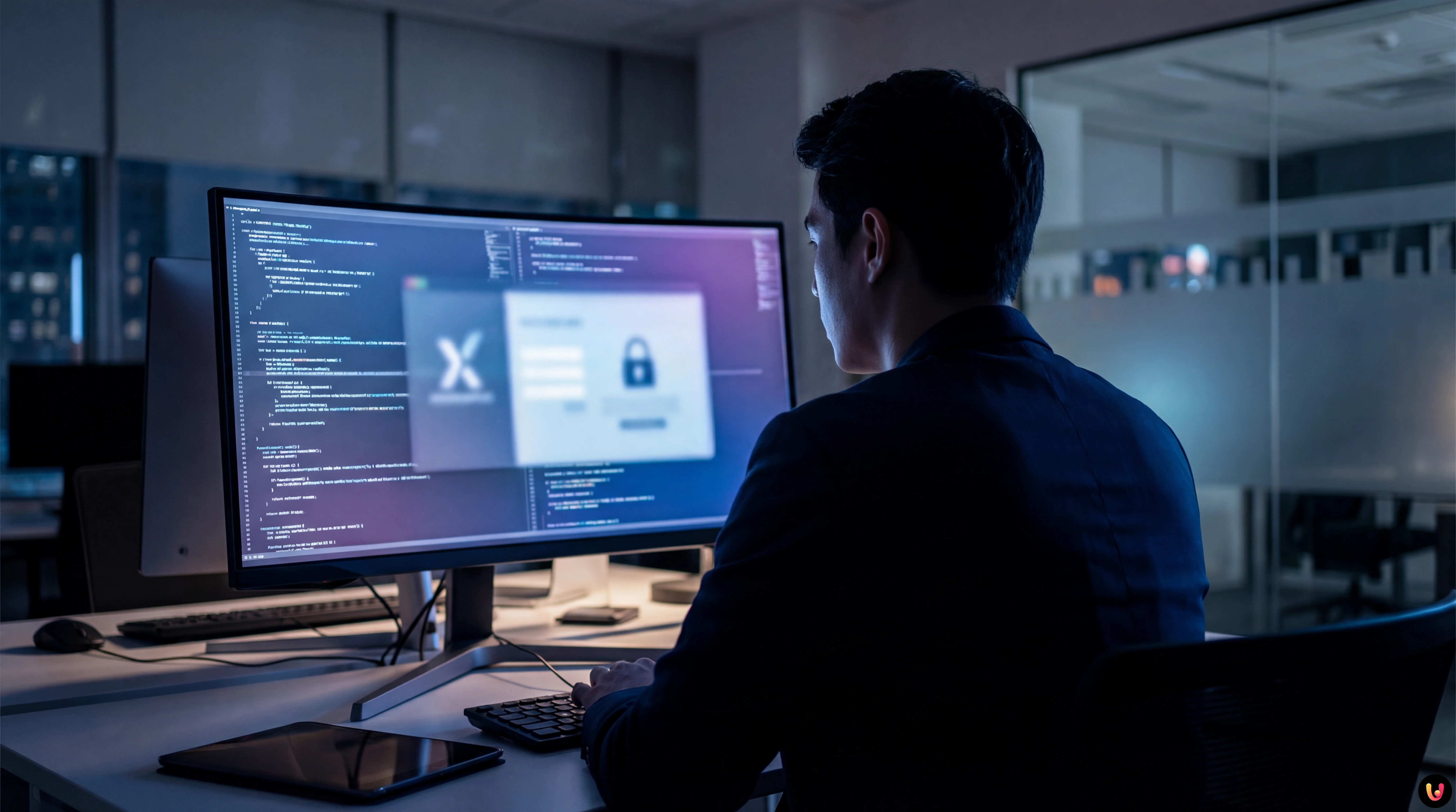 Logo X e interfaccia AI Grok su sfondo digitale che rappresenta il blocco dei contenuti