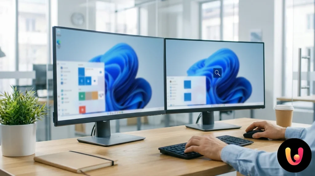 Menu impostazioni schermo di windows con focus su ridimensionamento testo e risoluzione del display