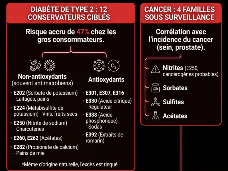 Infografica: Additifs alimentaires : la liste des conservateurs &agrave; &eacute;viter selon deux nouvelles &eacute;tudes