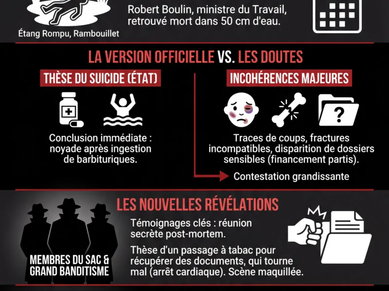 Infografica: Affaire Boulin : plong&eacute;e dans les bas-fonds de la R&eacute;publique