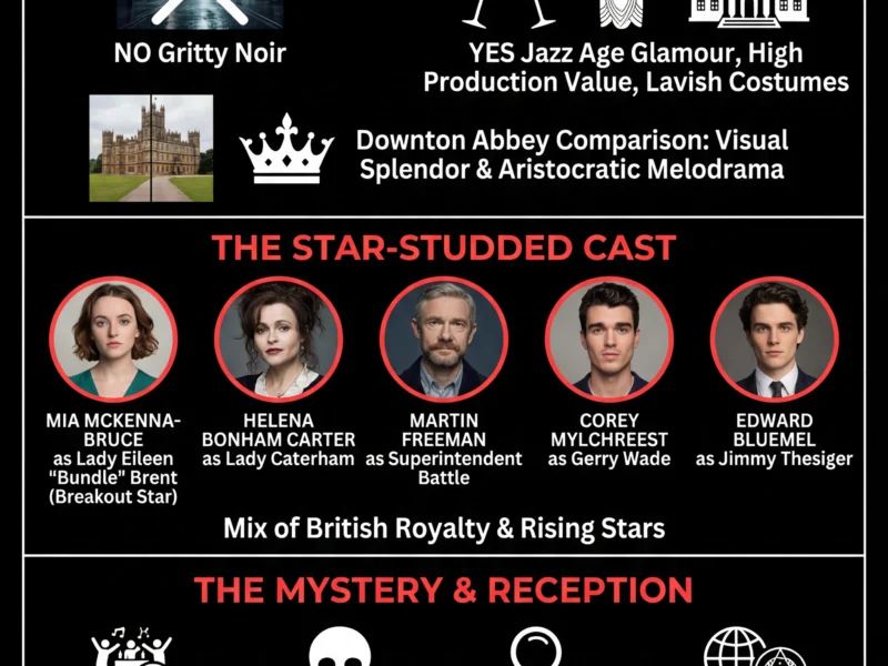 Infografica: Agatha Christie&rsquo;s Seven Dials: The Star-Studded Netflix Hit Everyone Is Searching For