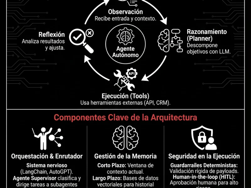 Infografica: Agentes de IA Aut&oacute;nomos en Finanzas: Gu&iacute;a de Arquitectura Segura