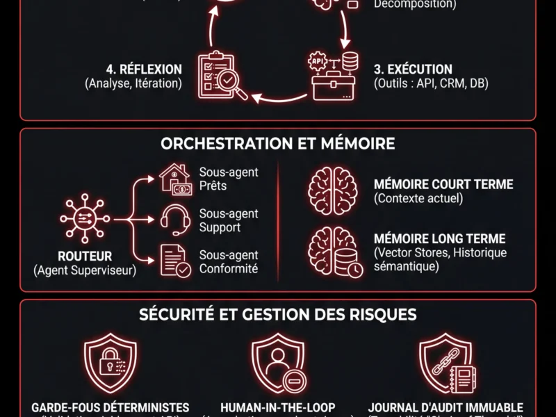 Infografica: Agents IA Autonomes dans la Finance : Guide de l'Architecture S&eacute;curis&eacute;e