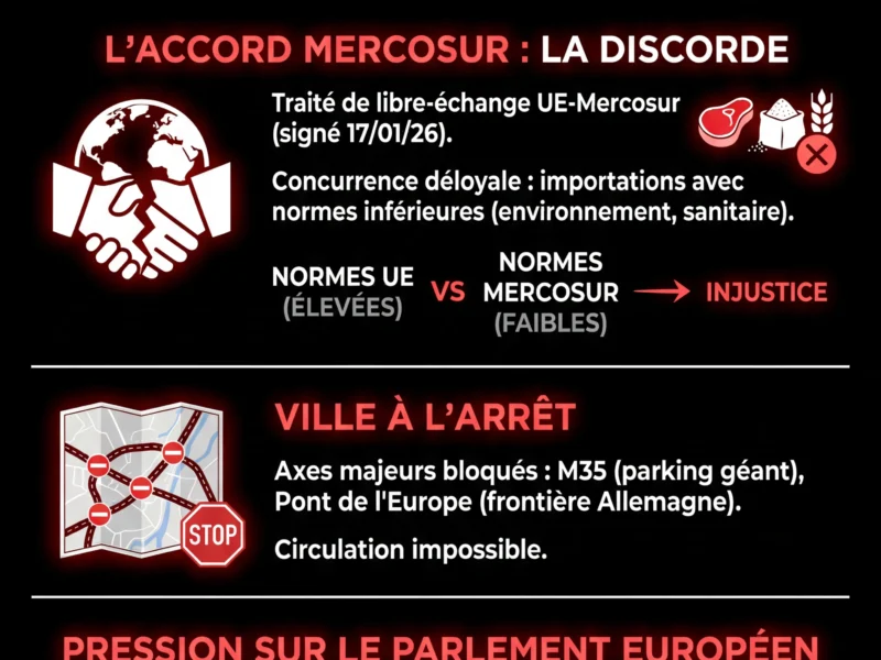 Infografica: Agriculteurs &agrave; Strasbourg : la capitale europ&eacute;enne assi&eacute;g&eacute;e contre le Mercosur