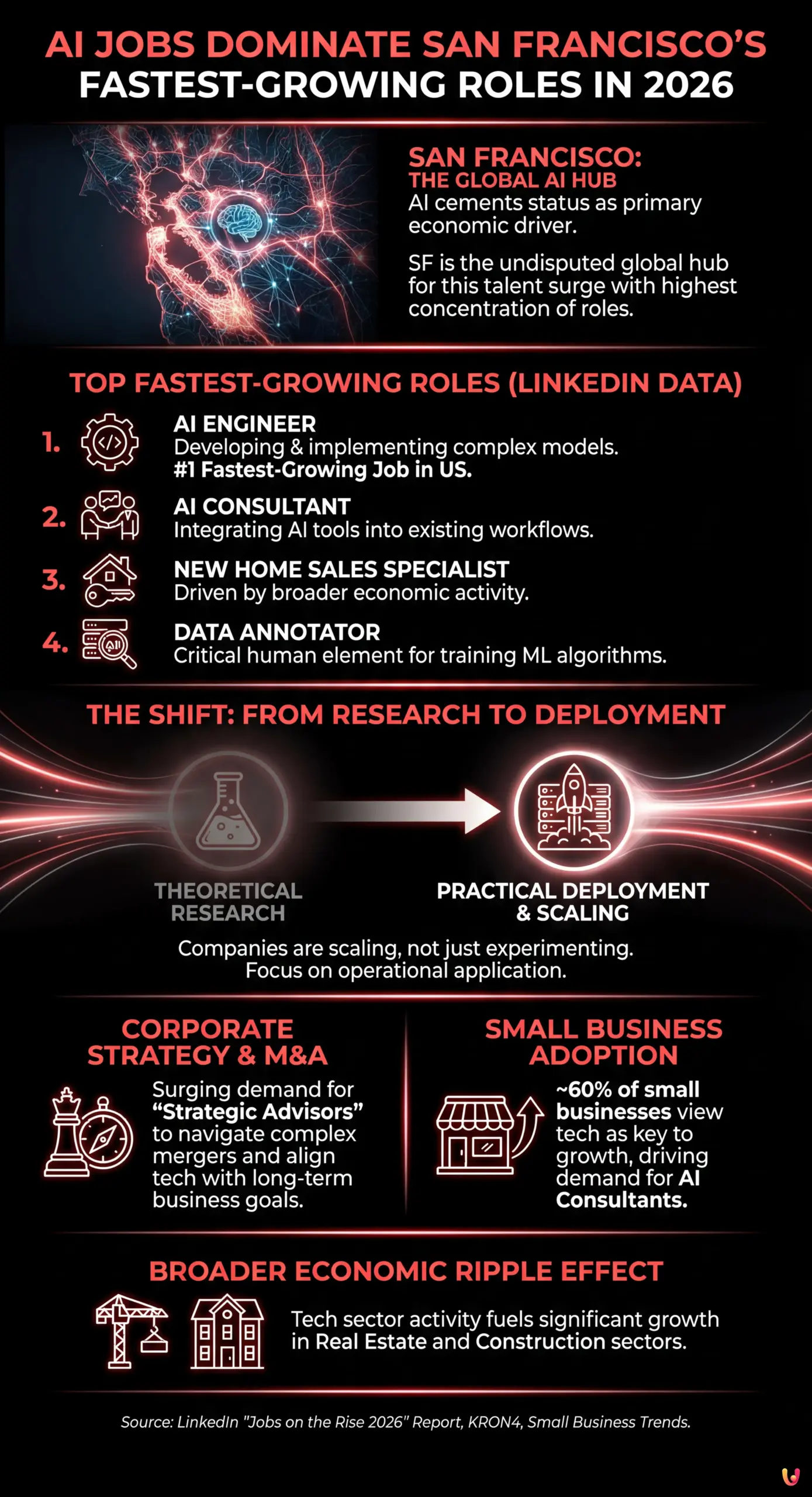 AI Jobs Dominate San Francisco's Fastest-Growing Roles in 2026 - Summary Infographic