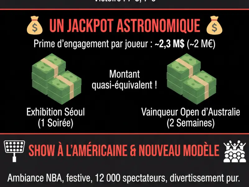 Infografica: Alcaraz s'offre Sinner &agrave; S&eacute;oul : une exhibition en or massif avant l'Open d'Australie