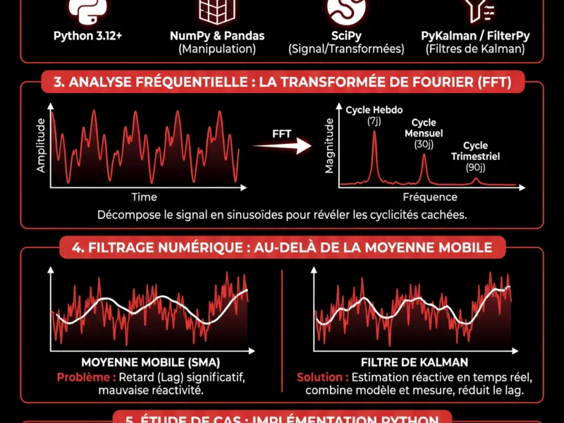 Infografica: Analyse des S&eacute;ries Temporelles : Traitement du Signal pour les KPI d'Entreprise