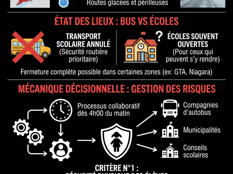 Infografica: Annulations scolaires : Temp&ecirc;te et s&eacute;curit&eacute; des &eacute;l&egrave;ves ce 19 janvier