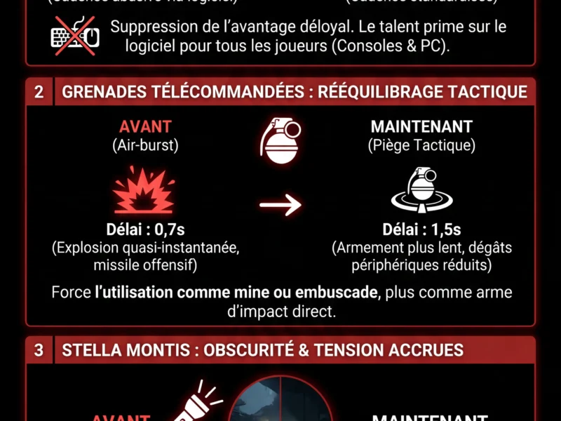 Infografica: ARC Raiders : Fin de l'avantage PC et nerf du Fondoir en 2026
