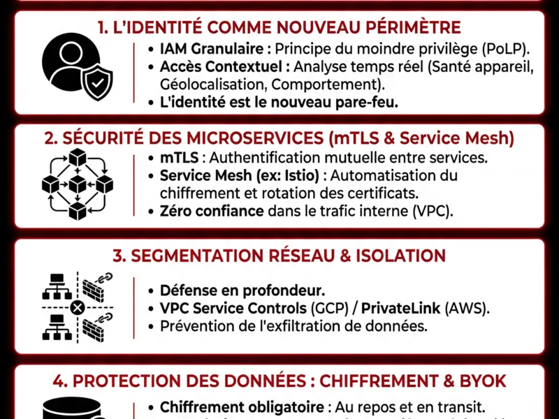Infografica: Architecture Zero Trust : Guide Technique pour les Donn&eacute;es Financi&egrave;res